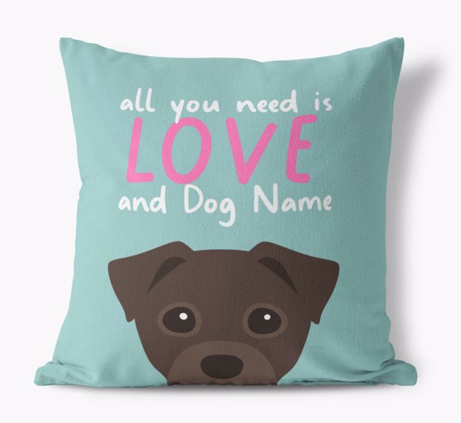 All You Need Is Love: Personalised {breedFullName} Canvas Cushion